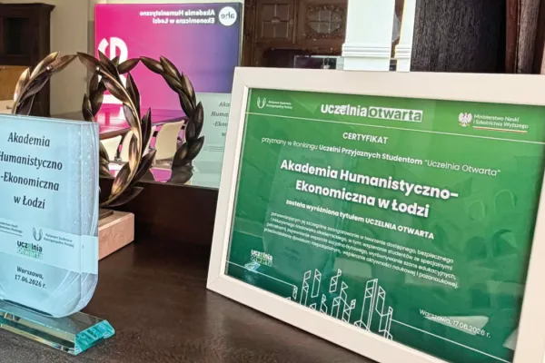 2. miejsce w Rankingu „Uczelnia Otwarta 2025"